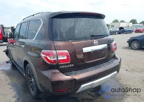 2017 Nissan Armada Platinum from USA, damaged, VIN JN8AY2NF1H9300292